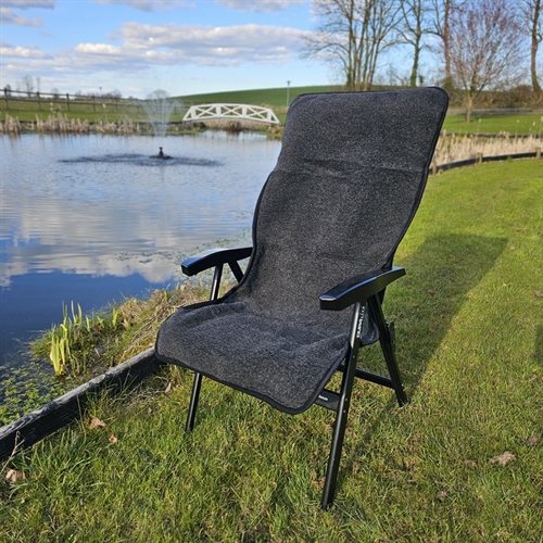 Uldtæppe til stol - Sort meleret