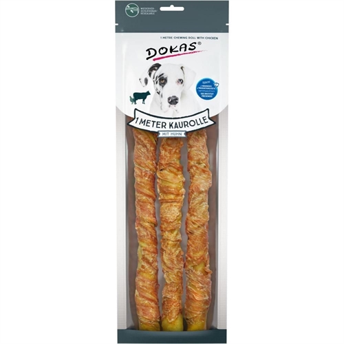 Dokas 1 meter tyggepind m. kylling 315gr